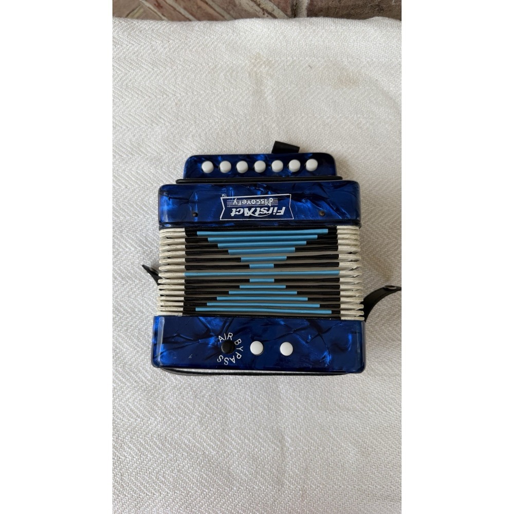 Vintage First Act Discovery Children Blue Accordion Good Condition Great Sound